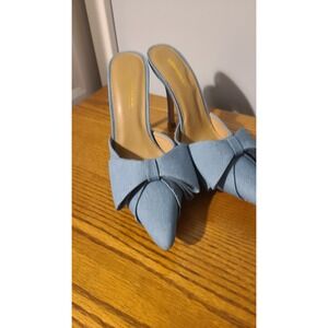 NWT Princess Polly Signature Heels‎ Blue Denim Size 6